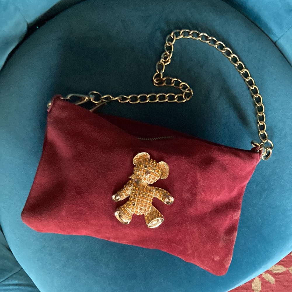 Moschino Love Teddy Suede Pouchette